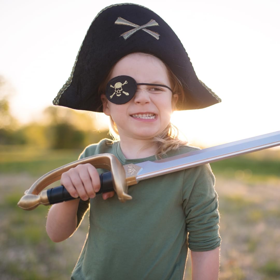 Great Pretenders Captain Hook Pirate Hat for Kids, One Size Fits All | Classic Pirate Costume Accessory for Dress-Up Play - Image 3
