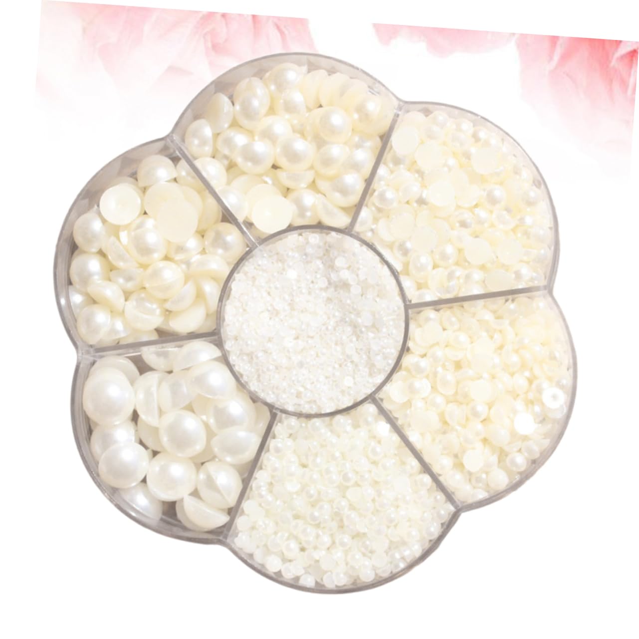 Operitacx 16800 Pz gemme per unghie mezze perle per l'artigianato flatback strass decorazioni unghie perline semicircolari perline sparse semicerchio gemma bosso di prugna di perle