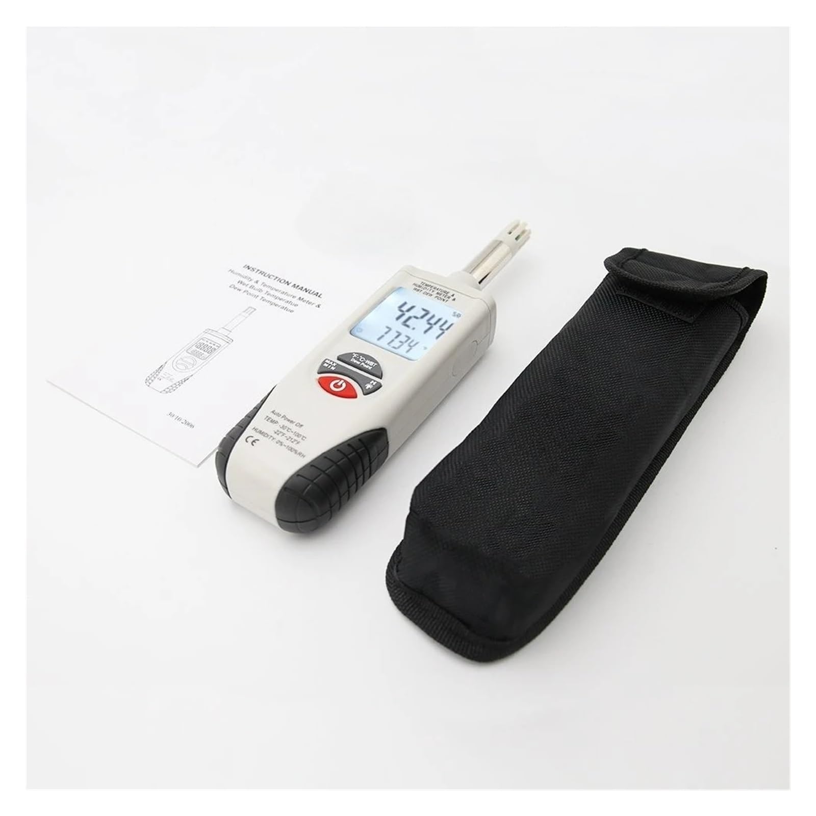JVDDI Handheld Digital Humidity Temperature Meter With Dew Point And Wet Bulb Temperature, Dual Display Temperature & Humidity