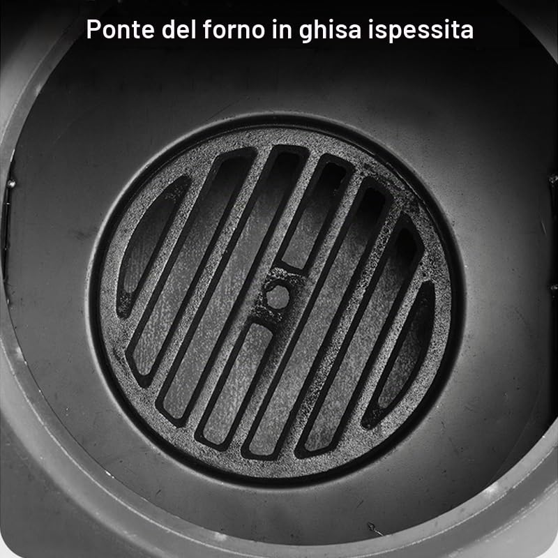 Stufa a legna con forno riscalda rapidamente forno rinforzato su entrambi i lati robusto saldato senza fumo per riscaldamento domestico interno