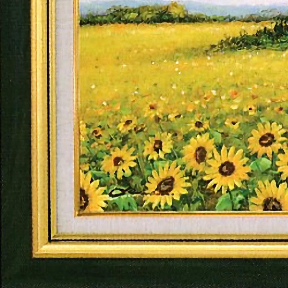 絵画、額装、油彩、F6号、7月のひまわり畑、佐原聖春 ひまわり畑 – 絵画や壁飾り販売｜風景投稿販売あゆわら(R)