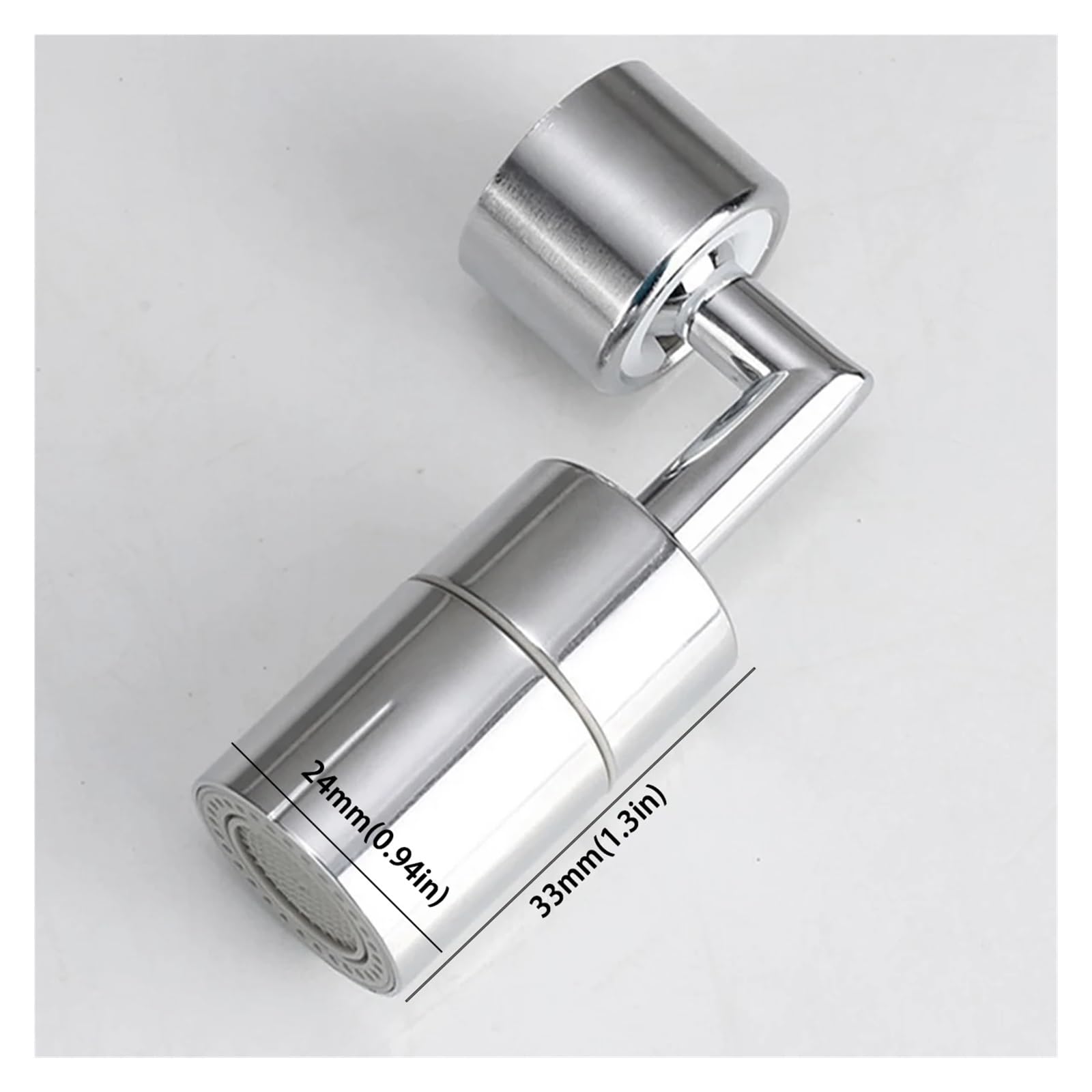 Aireador de grifo giratorio universal plástico ABS | Plata for grifos de baño: aireador protector contra salpicaduras for grifo con cabezal rociador giratorio universal 360