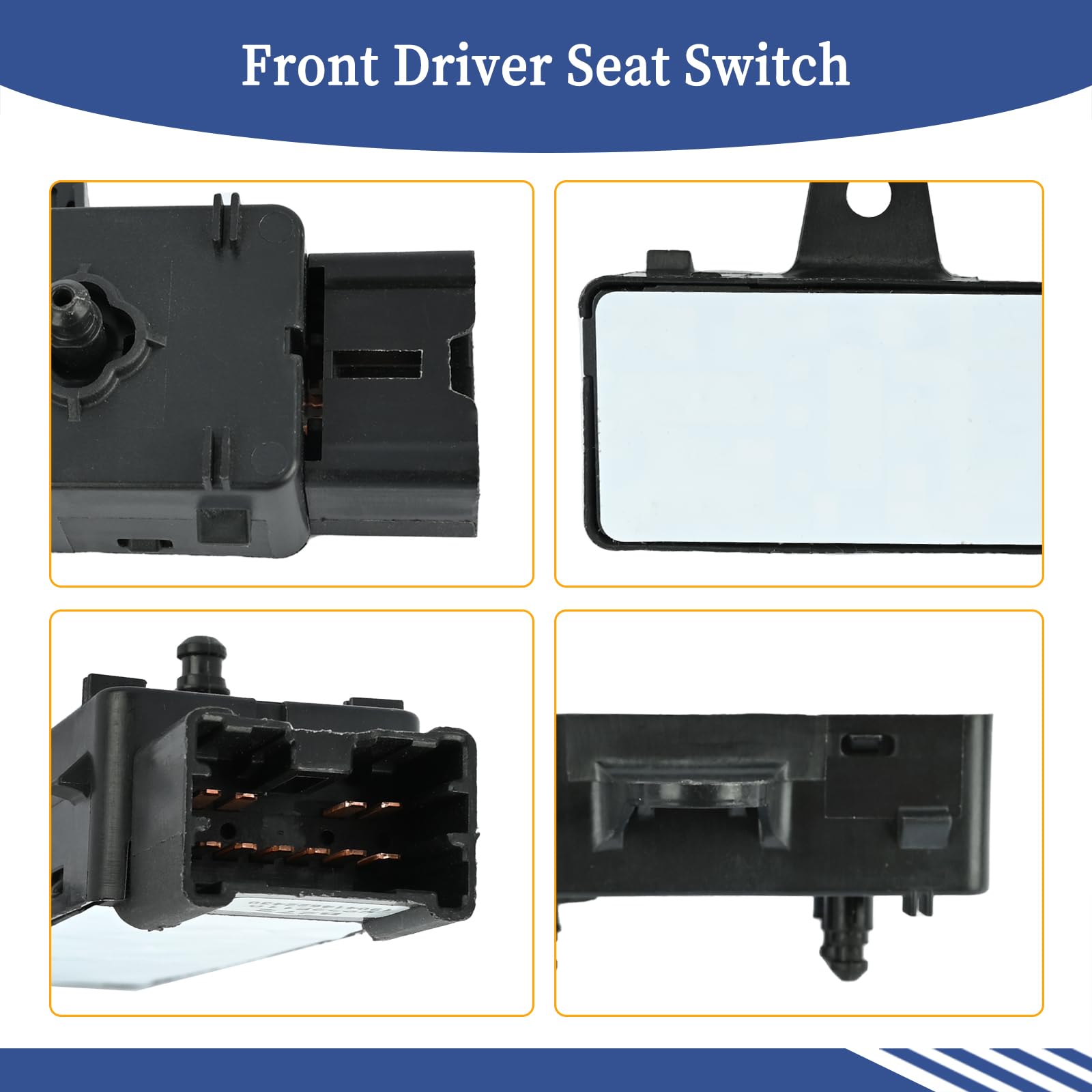 Interruptor de asiento delantero del lado del conductor 870664HA0A 87066-4HA0A compatible con Nissan Maxima 2009-2021│Infiniti Q50 Q60 2015-2021 Interruptor de ajuste de asiento de 8 vías