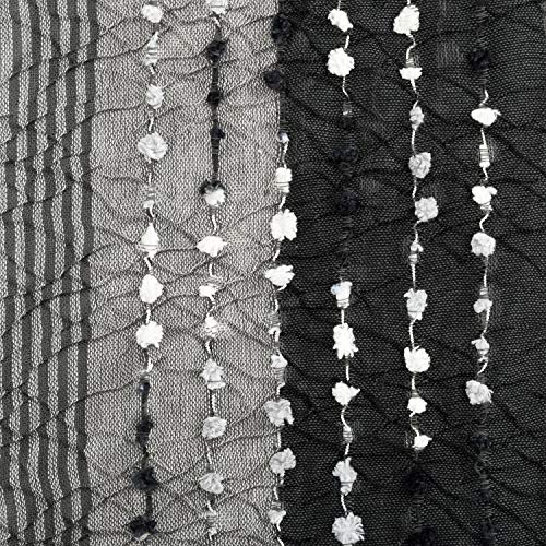 DEMDACO Textured Black One Size Fits Most Acrylic and Polyester Fabric Poncho Shawl4