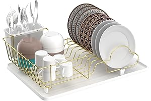 Buruis Dish Drying Rack: The Ultimate Kitchen Organizer in Gleaming Gold