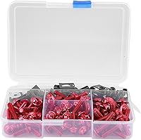 Vista 10 de Kit de tornillos Gorgeri Tornillos de 177 piezas universales para motocicleta Kit de pernos de carenado M5 M6 apto para bicicletas deportivas Kit