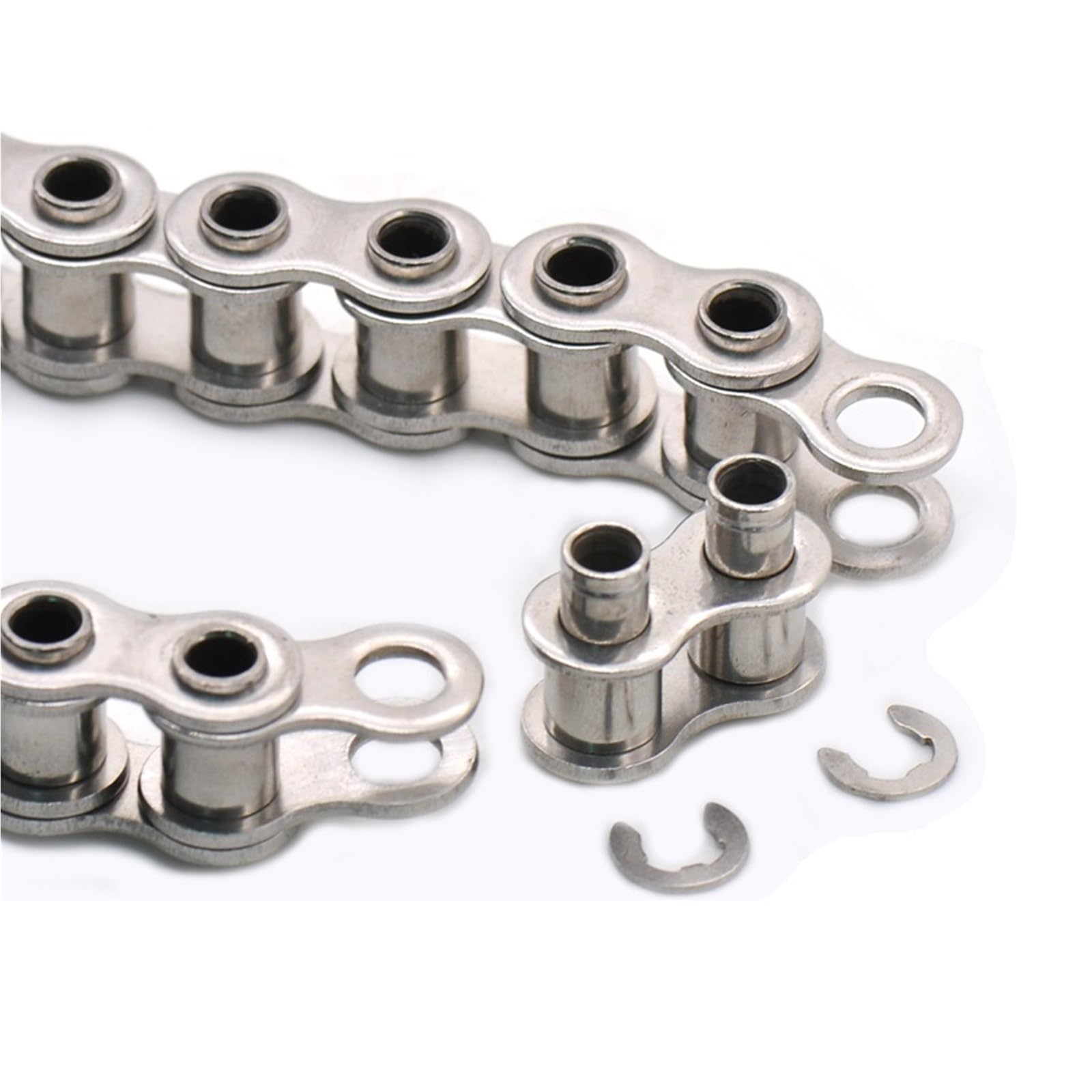 Compatible con cadena de rodillos de acero inoxidable 304. | Pasador hueco de paso corto, varios tamaños, cadena de transmisión industrial de 1 m y 1,5 m(1.5 Meter(06B-1))