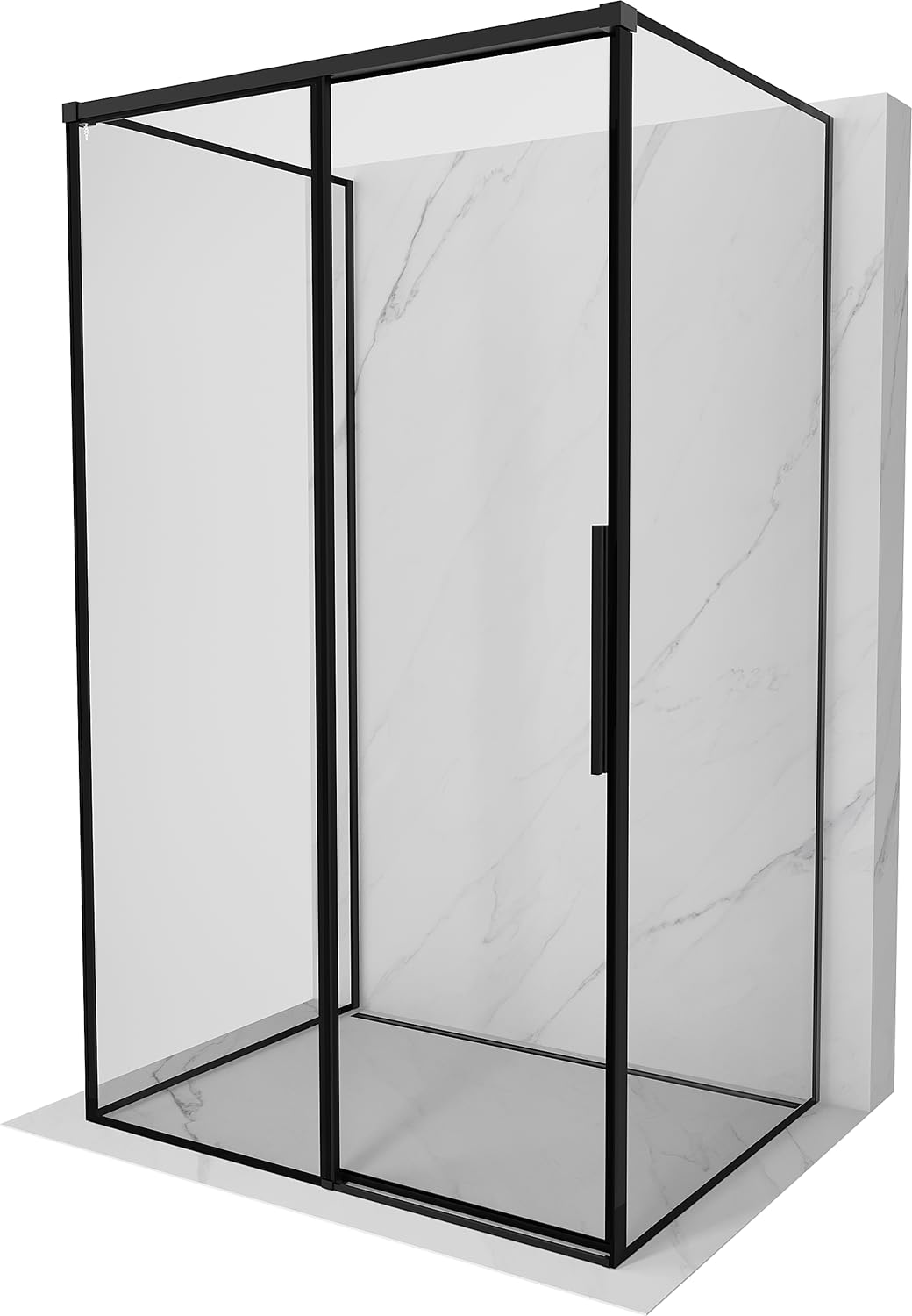 Mexen Rox-3S Box Doccia 3 Lati Scorrevole Sinistra 110x70 Telaio Nero