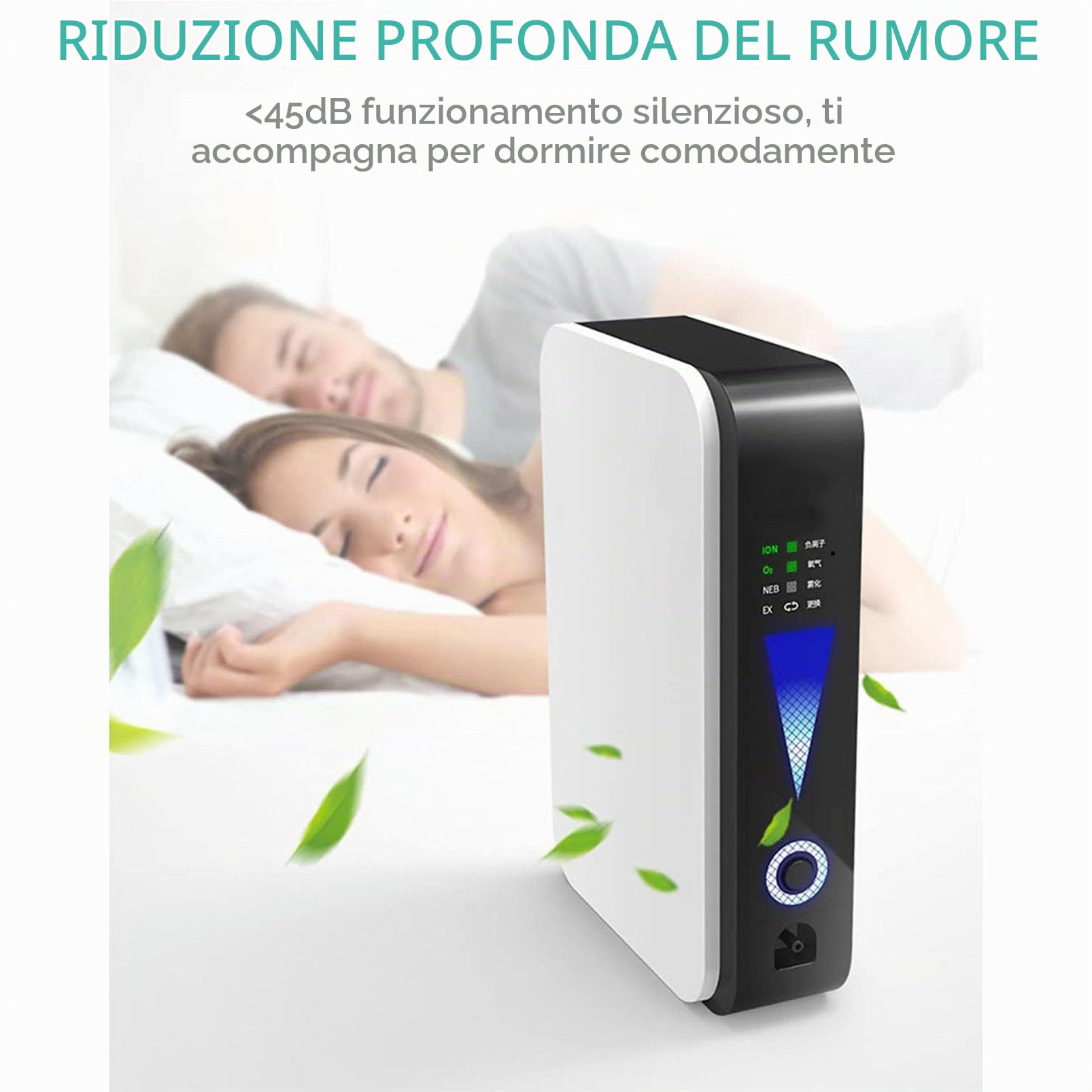 Mini Concentratore di Ossigeno, Generatore Concentratore di Ossigeno Portatile, Macchina per Purificare l'aria ad Elevata Purezza al 93% per Viaggi Auto e Uso Domestico