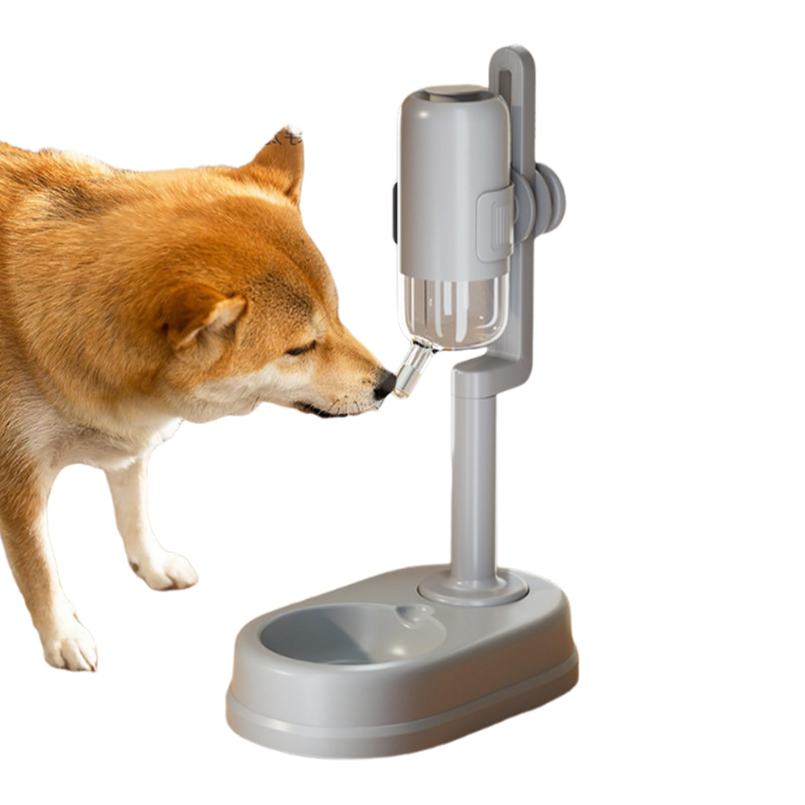 Dispensador Automático De Agua para Gatos,Bebedero Ajustable en Altura con Antigoteo - Bebedero Antigoteo En Vertical De 75cl con Base para Perros - para Hámster Ardilla y Erizo