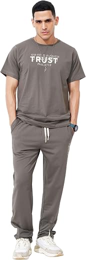 WEET Cotton T-Shirt and Pyjama Set for Men,Night Wear for Men,Co Ord Set 157