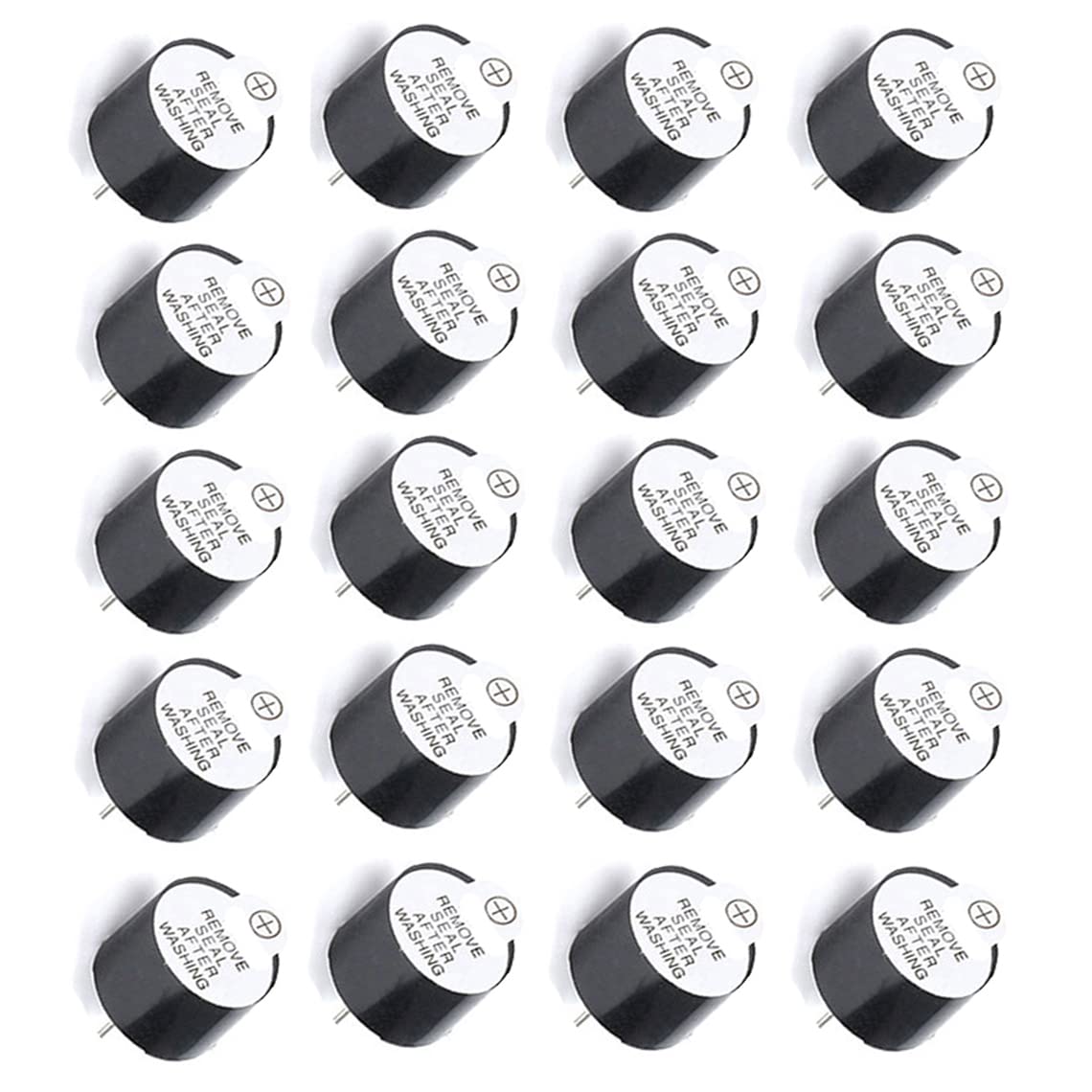 Hailege 20pcs 12V Built-in Active Buzzer Alarm Sounder Speaker Electromagnetic Buzzer 12 x 9.5 mm, 12 V, Integrated