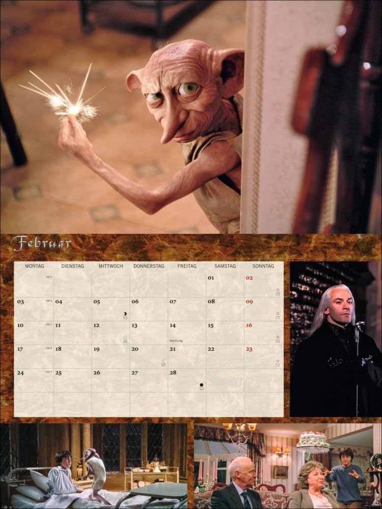 Harry Potter Broschur XL Kalender 2025: Wandkalender mit fesselnden Filmszenen aus den Harry Potter-Filmen. Broschürenkalender 2025 mit Poster zum Heraustrennen.