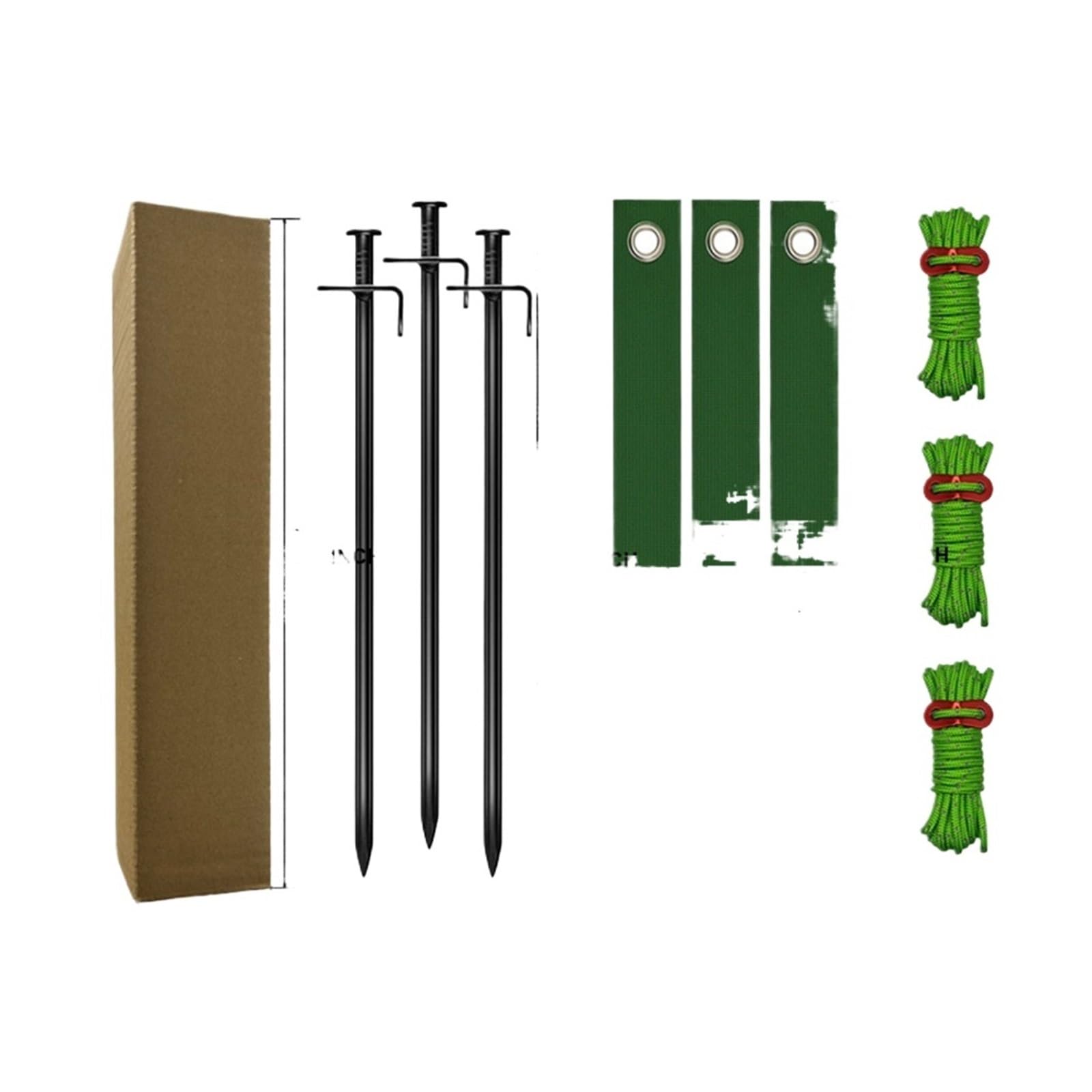 Pflanzen Rankhilfe 1 Set Baumpfahl-Sets, Pfähle und Stützen for Junge Bäume gegen schlechtes Wetter for bepflanzte Riemen, Gartenzubehör(Green Rope)