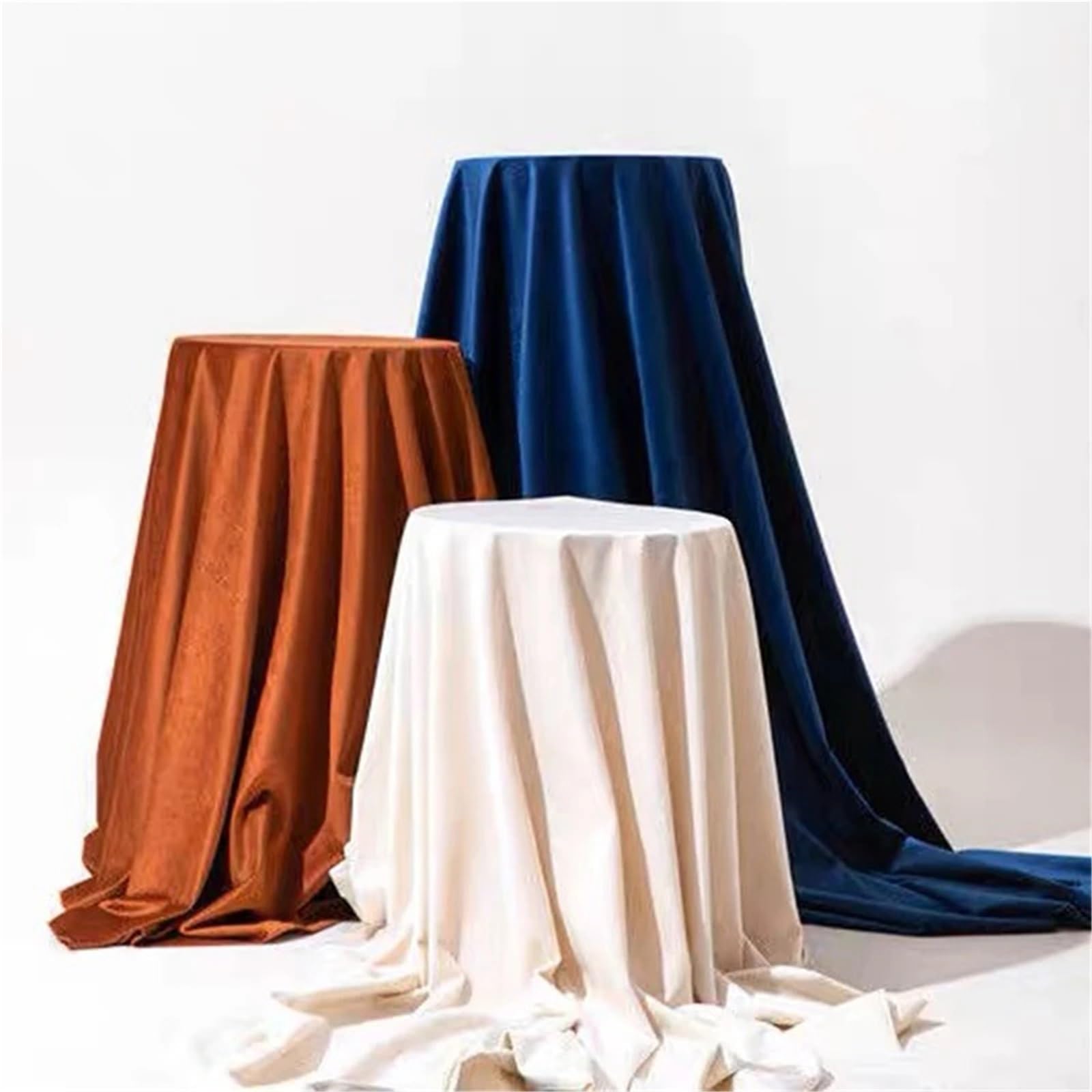 Tessuto cotone 1/3/5M tessuto fai da te for cucire tessili for la casa abbigliamento copertura del cuscino del divano decorazione della tenda sfondo velluto per Lavori Fai Da Te(Lake Blue,1M X 150cm)