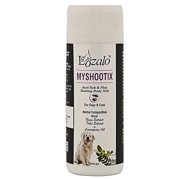 Lozalo MYSHOOTIX Pet Care Anti-Tick & Flea Dusting Body Powder for Dogs & Cats (150ml)