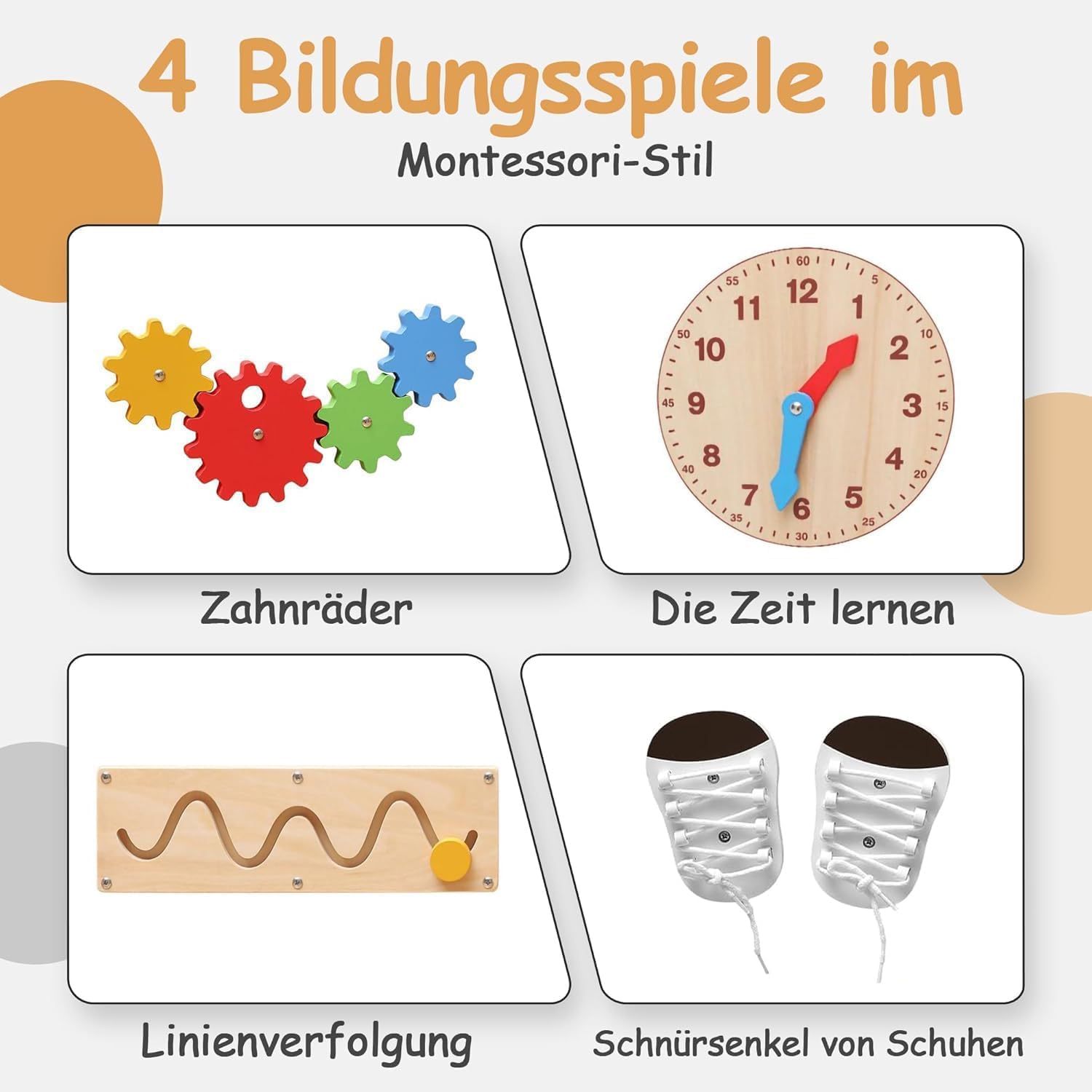 Olvy Kids 4-in-1 Montessori Lernturm - Learning Tower - Trittleiter Holz - Kindertritt 4 Stufen - Küchenturm Kinder - Steh Lernturm ab 1 Jahr - Kindertreppe Faltbar