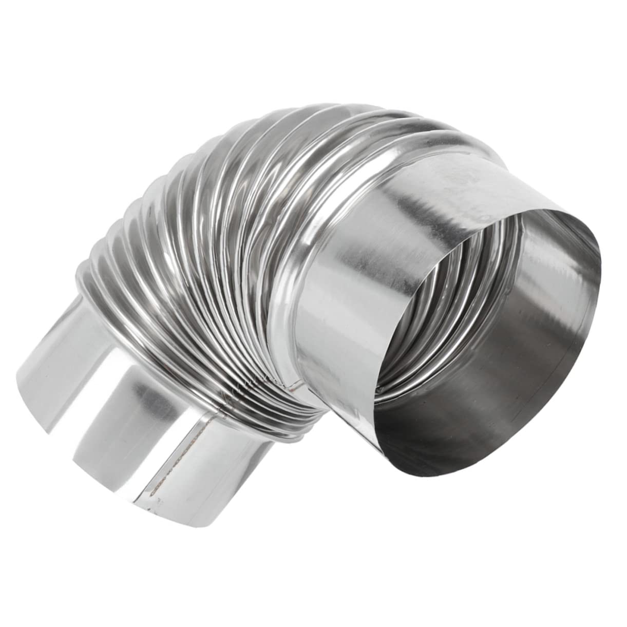 Conexión de Suministro de Agua de la Cocina, 4 Piezas de conducto ventilación Chimenea for Estufa, Codo 90 Grados, Manguera Flexible for leña, Tubo Escape(18X8CMx2pcs)