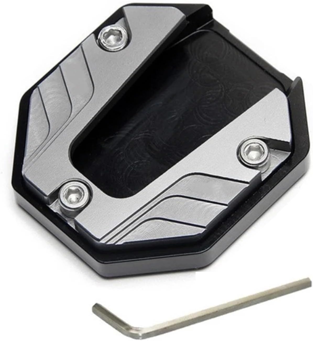 Tryagat Motorcycle Kickstand Pad for Bulls Copperhead Millenial E-Stream EVO AM3 Grinder Evo Streetliner Evo, Premium Aluminum Alloy Side Stand Extension Plate Auto Parking Support Base Accessories