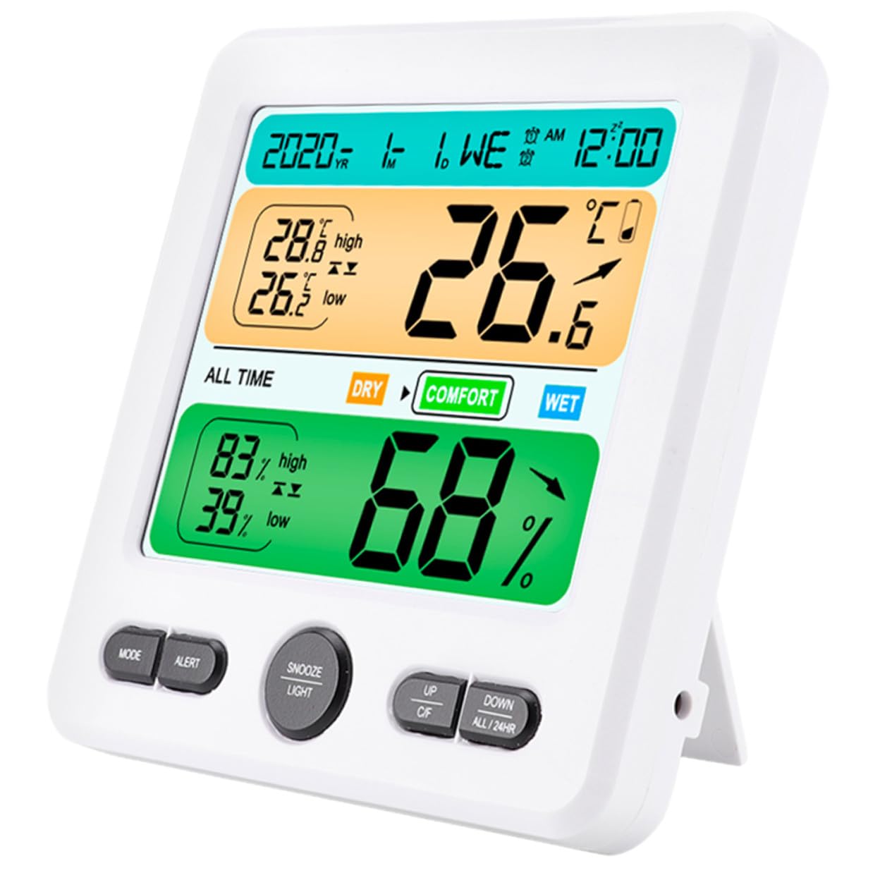 Abaodam Thermomètre Hygromètre Numérique Capteur Humidité Température Intérieure Moniteur De Température Ambiante