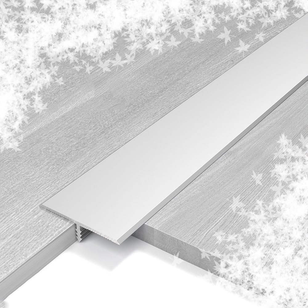 Sipiuriuik Silver T Molding Floor Transition Strip Aluminum Door Threshold Strip