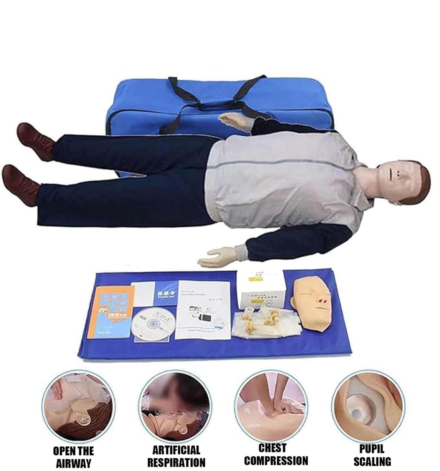 Cardiopulmonary Resuscitation Simulator Adult CPR Training Manikin Full Body First Aid Resuscitation Dummy With Cpr Monitor For Nursing Medical Teaching - View #8