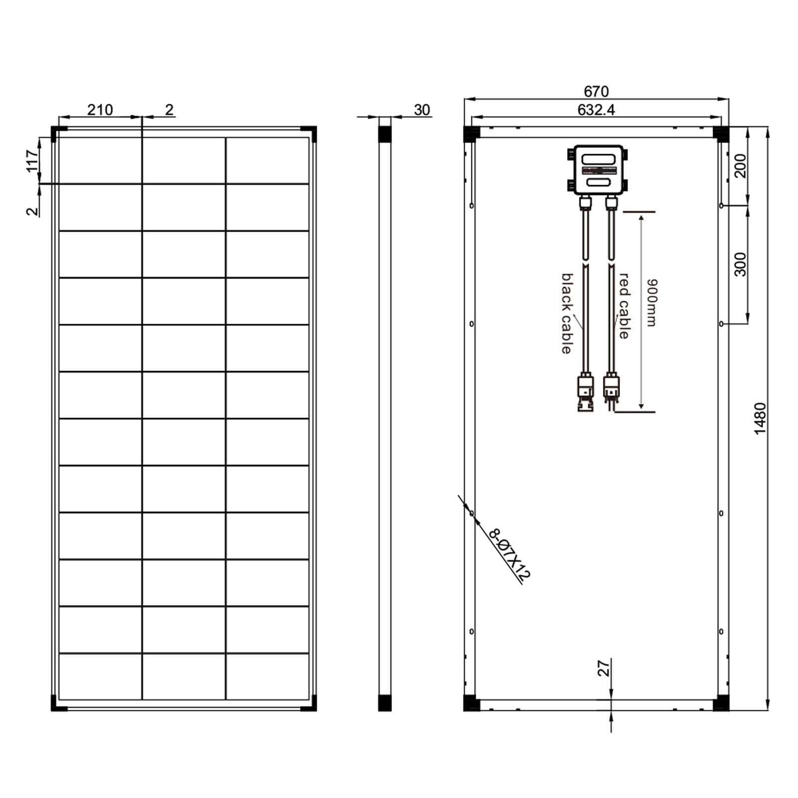 enjoy solar® 200W 12V Monokristallines Solarmodul, PERC 9BB - Solarpanel ideal für Wohnmobil, Balkonanlage, Gartenhäuse, Boot
