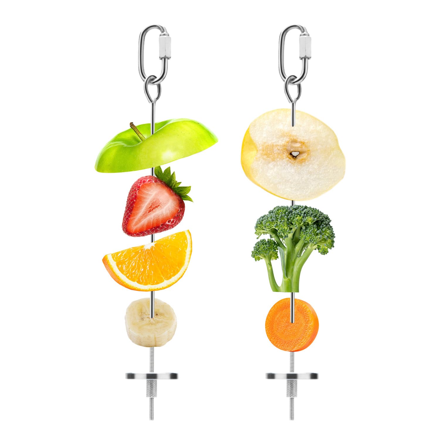 Vogel Voedsel Houder, 10 Stuks Papegaai Groente Fruit Clips Voor Budgie Parkiet Valkparkiet Conure Afrikaanse Grijze Kaketoe Ara Dwergpapegaai FinchSpeelgoed