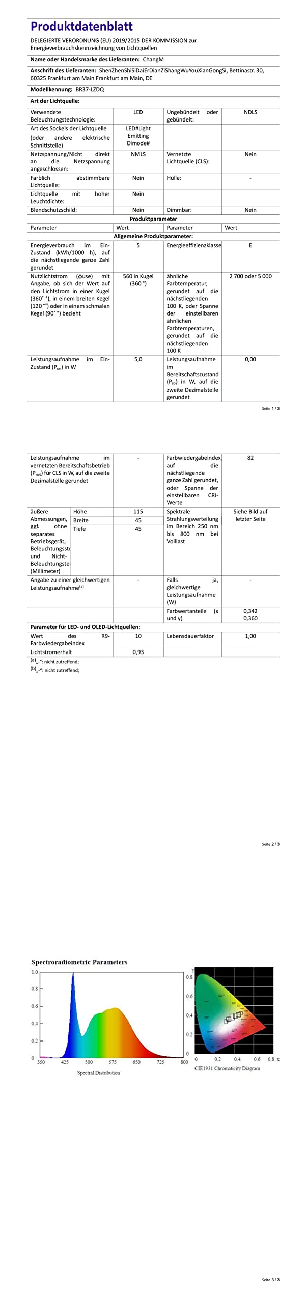 ChangM Lampa LED E14 RGBW 2700 K zestaw 6 diod LED zmieniających kolor żarówki 5 W (zastępuje 40 W), możliwość przyciemniania kolorów żarówki LED, zmiana kolorów z pilotem zdalnego sterowania, RGB i