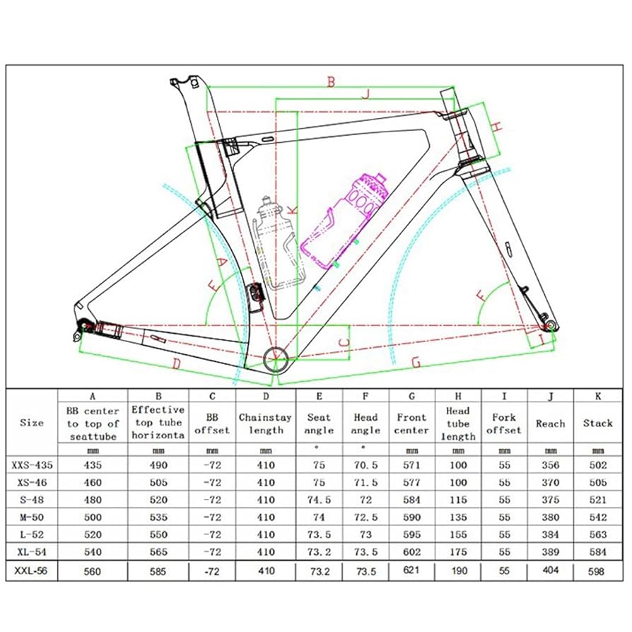 ロード　フレーム　700c およそS〜Mサイズ Amazon.co.jp: 700C カーボン ロードバイク フレームセット 46