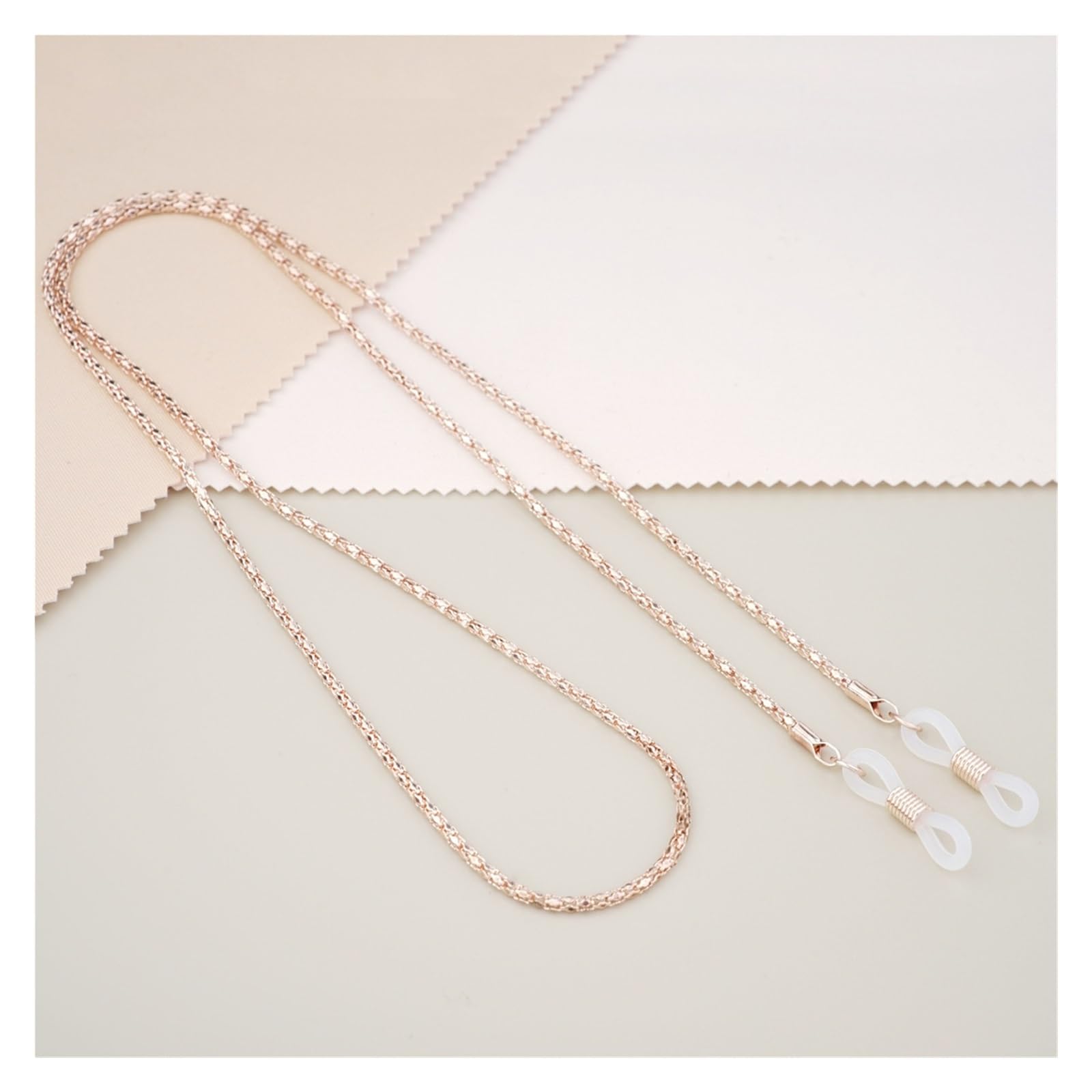 Brillenketten für Damen, rutschfeste Metall-Brillenkette, Schnur, Sonnenbrillenhalter, Halskette, Damen, Herren, goldfarben, Lesebrille, Umhängeband, 24 Stück