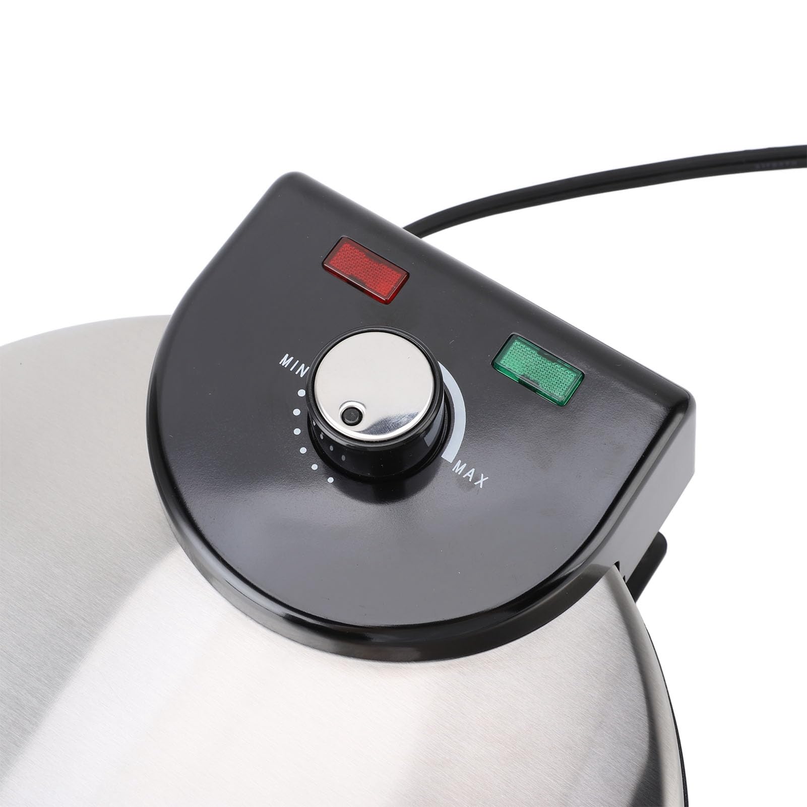 Aoresac Pressa elettrica per omelette, 25,4 cm, controllo della temperatura, macchina per preparare roti antiaderente con coperchio in acciaio inox, pancake grandi, funzionamento sicuro e