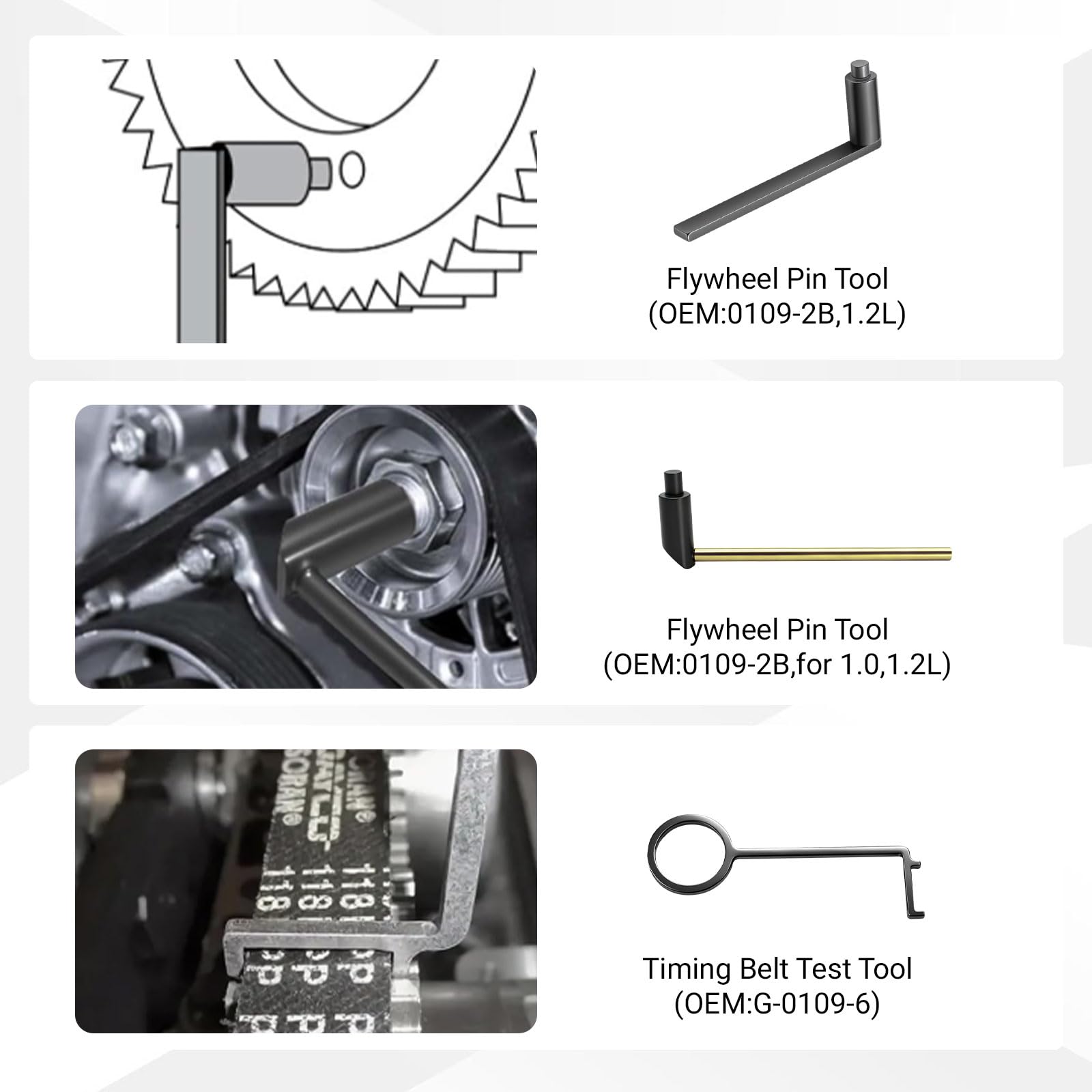 RUIZHI Kit 7 Pièces Outil de Calage de Distribution Moteur