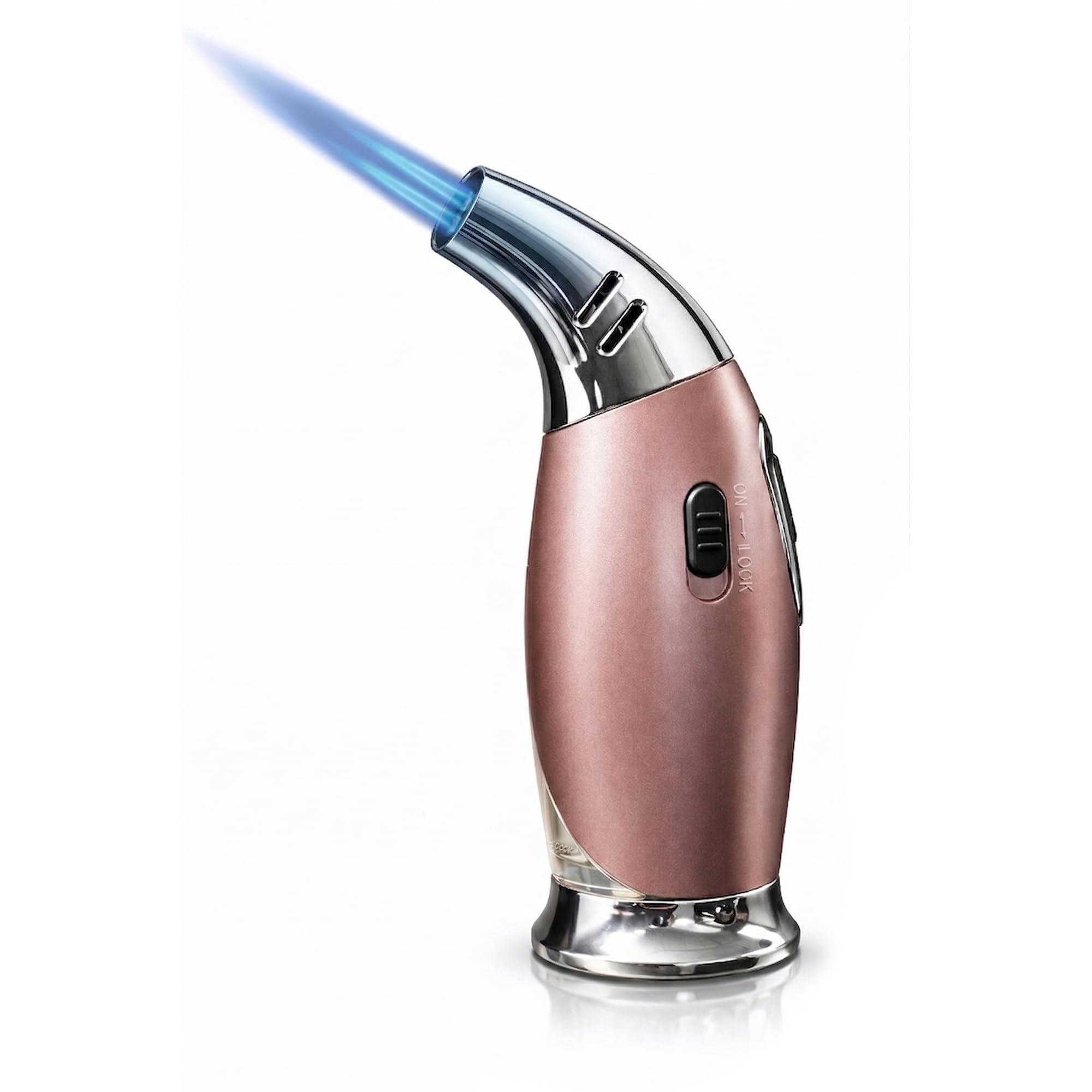 Bmlimited Rose Gold Bml Kitchen Blow Torch Lighter Refillable Cooking Torch Adjustable Flame Safety Lock Ergonomic Grip For Creme Brulee Baking Bbq Searing Professional Culinary Torch (Gas Not Included)