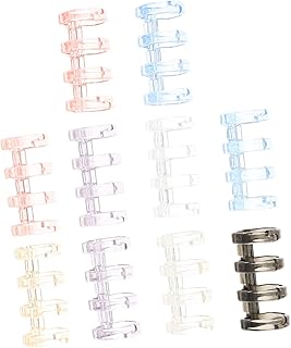 VILLCASE 10 Peças Fichário Removível Anéis De Livro Fichário De Livro Anéis Fichário Anéis Fichário Clipes De Folhas Soltas Anéis De Metal Pasta Círculo Clipes Anéis De Papel Plástico