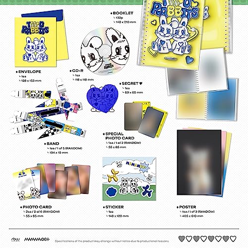 MAMAMOO+ TWO RABBITS Mini Album CD Standard Version avec POB et Photocard - 3