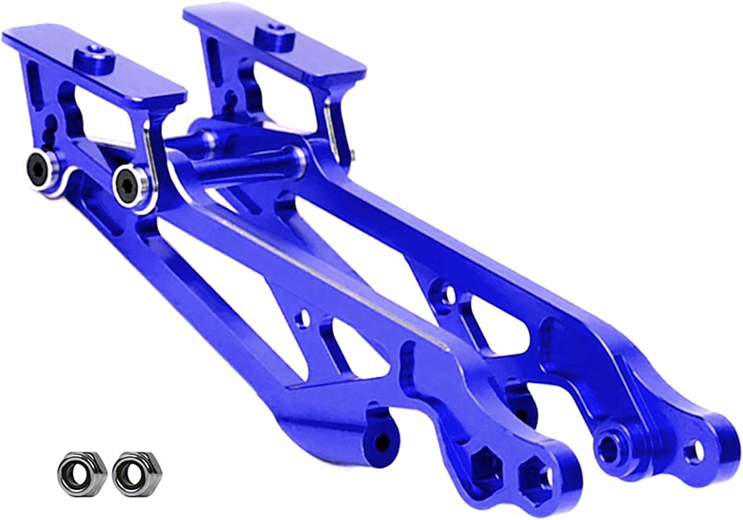 Aluminum Heavy Duty Rear Wing Mount Upgrades for Arrma 1/8 Kraton Notorious Typhon Outcast Talion，Replacement of #AR320347（Navy Blue）