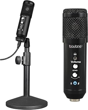 Boytone, Professional Cardioid Studio Recording Mic 25mm Diaphragm USB Microphone Streaming Vocal Recording, Podcasting Condenser Microphone for PC and Mac, Quality Sound, Plug & Play BT-78SM