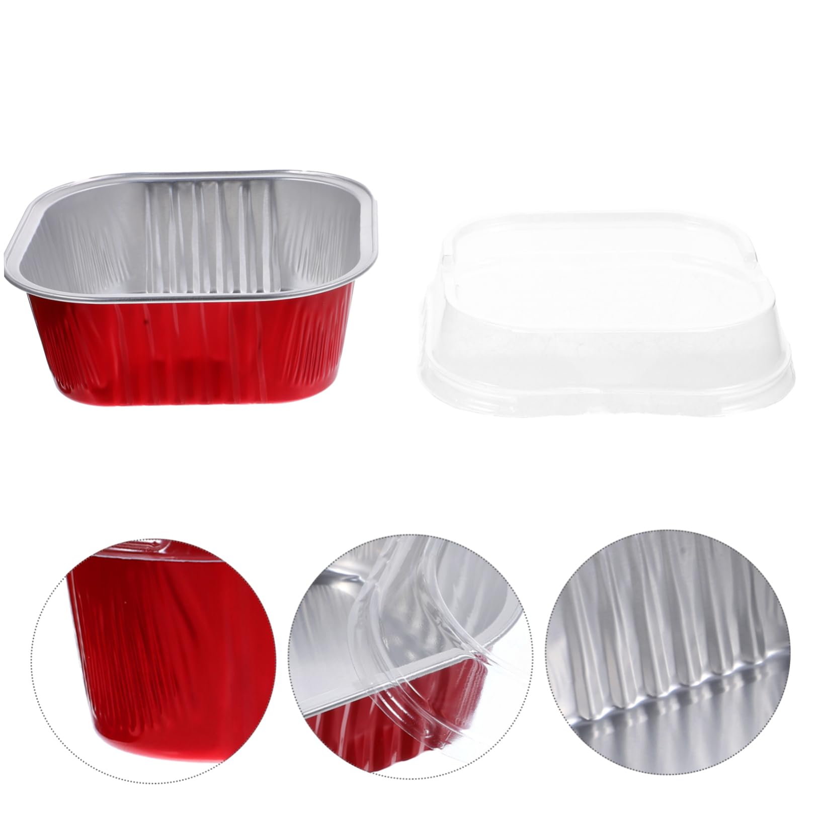 TOPBATHY 40 Juegos envases de aluminio para alimentos asadera de aluminio bandeja para hornear molde para pasteles recipiente para hornear pasteles suministros para hornear