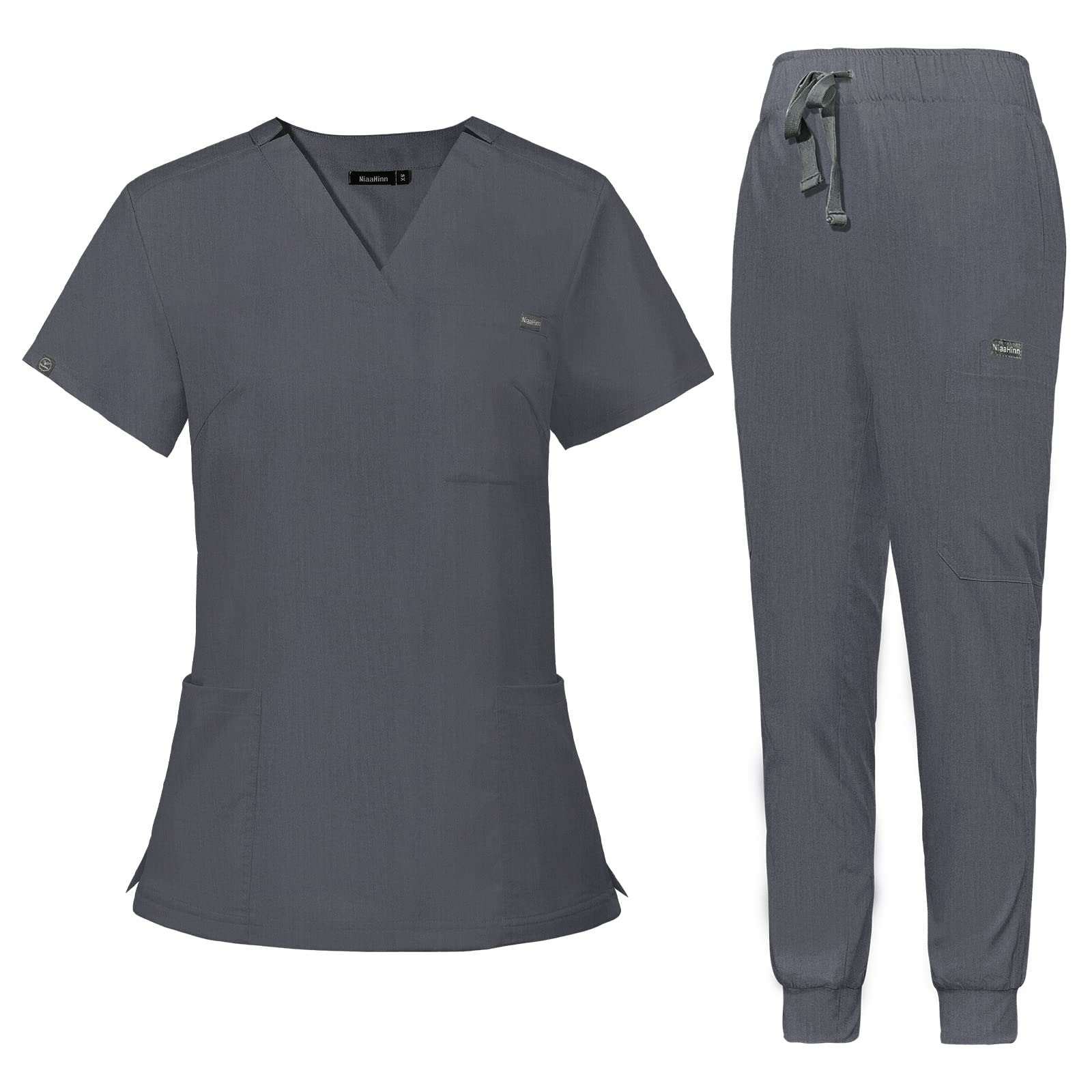 VIAOLI Scrubs for Women Set Scrub Top &Jogger Pant Workwear Clinical Modern Athletic Suit Medical Uniforms
