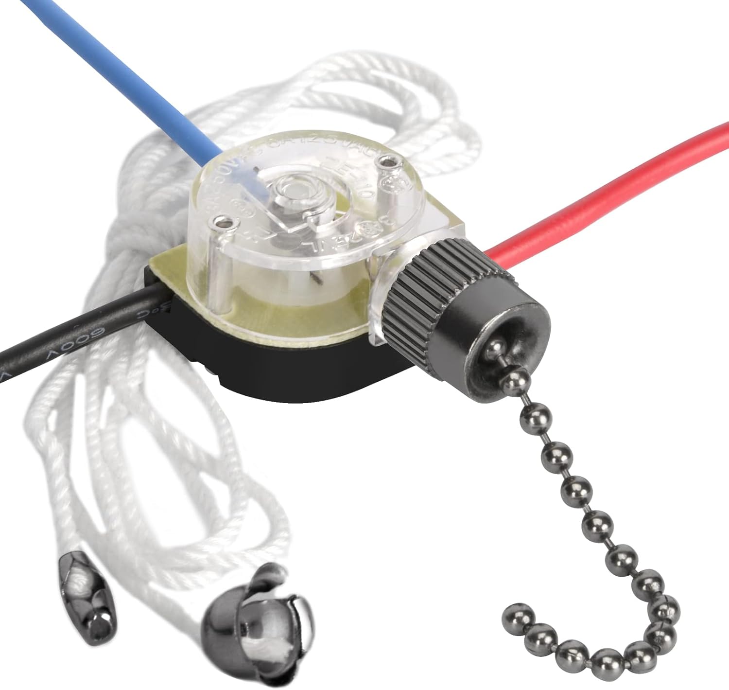 Ceiling Fan Pull Switch Zing Ear ZE110 3 Wire 3 Way 2 Circuit 4