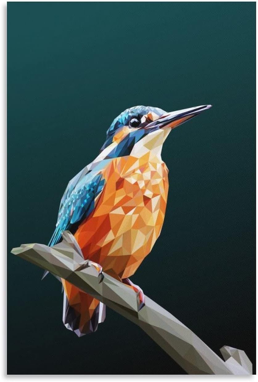 Kingfisher,Bedroom Poster Canvas Poster Wall Decor Art Painting Living Room Bedroom Decor Picture Print Canvas Poster Wall Paint Art Poster Decor Modern Home Artworks Picture Print Poster Wall Art Pai