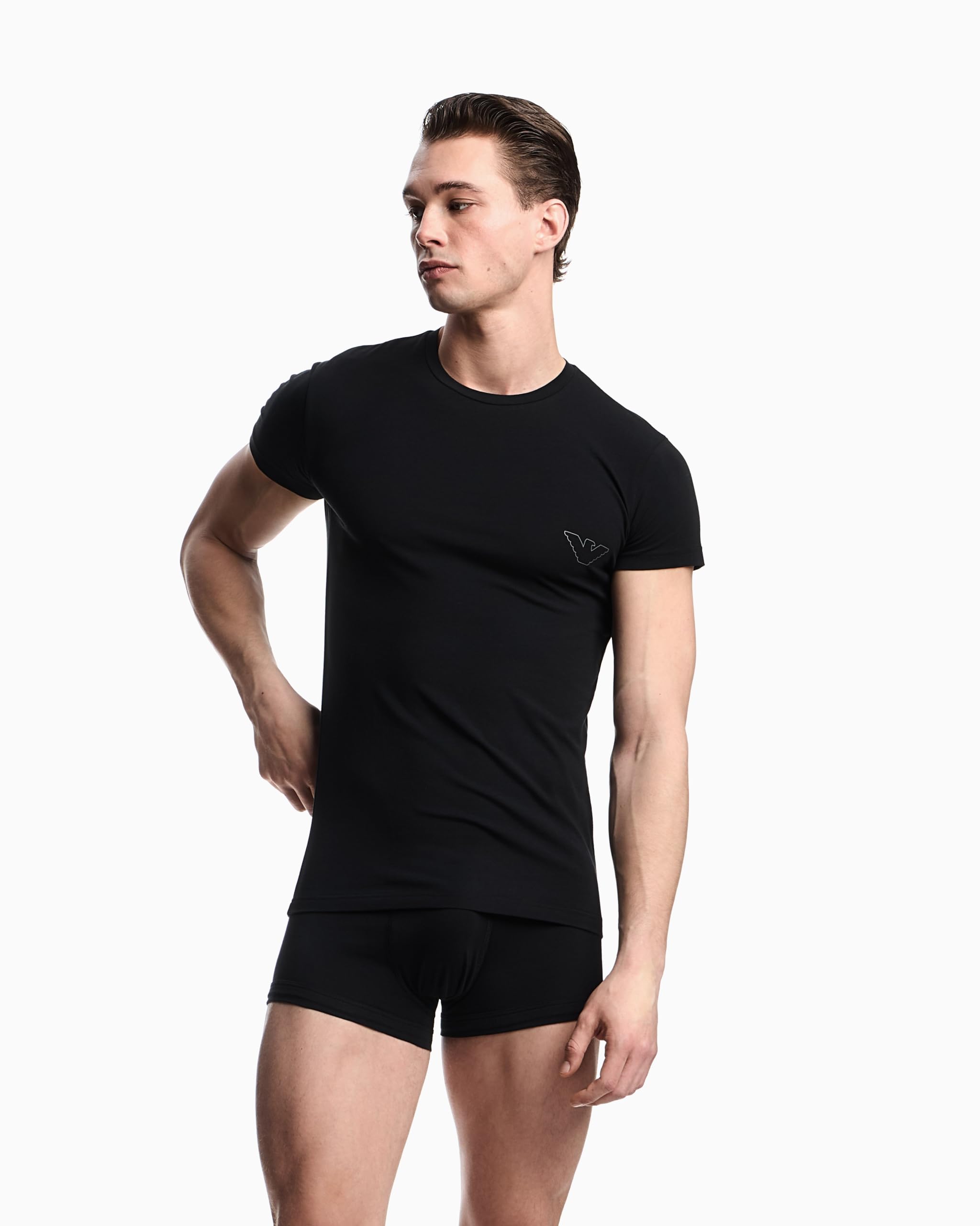 Emporio Armani Megalogo T-Shirt + Trunk Bermuda Uomo (Pacco da 1)