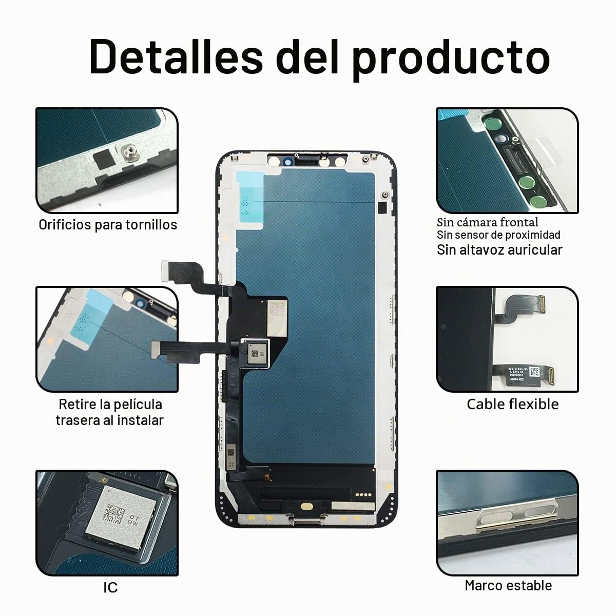Dinow Pantalla LCD para iPhone XS MAX Reemplazo 6.5",3D Touch Pantalla LCD digitalizador Conjunto Completo + Herramientas de reparación + Protector de Pantalla