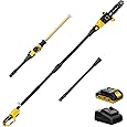 DEWALT 20V MAX* Pole Saw and Hedge Trimmer Attachment, 15-foot Reach, Brushless, Tool-Only (DCPS620B & DCPH820BH)
