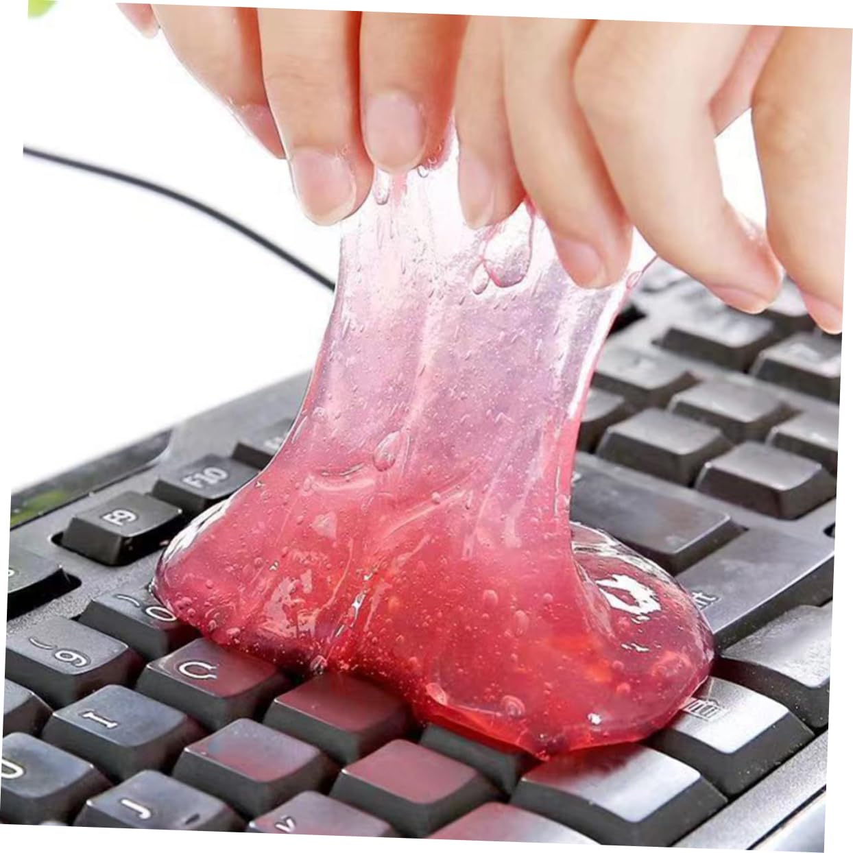 HOMSFOU Reinigungsgel mit Stark Haftender Gel Formel für Tastatur und Computer 20 Stück zur Effektiven Staubentfernung und Detailreinigung Zufällige Farbe Am Arbeitsplatz