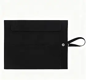 Bolsa de armazenamento de relógio vintage preta com suporte macio para várias pulseiras de smartwatch, organizador portátil para viagens