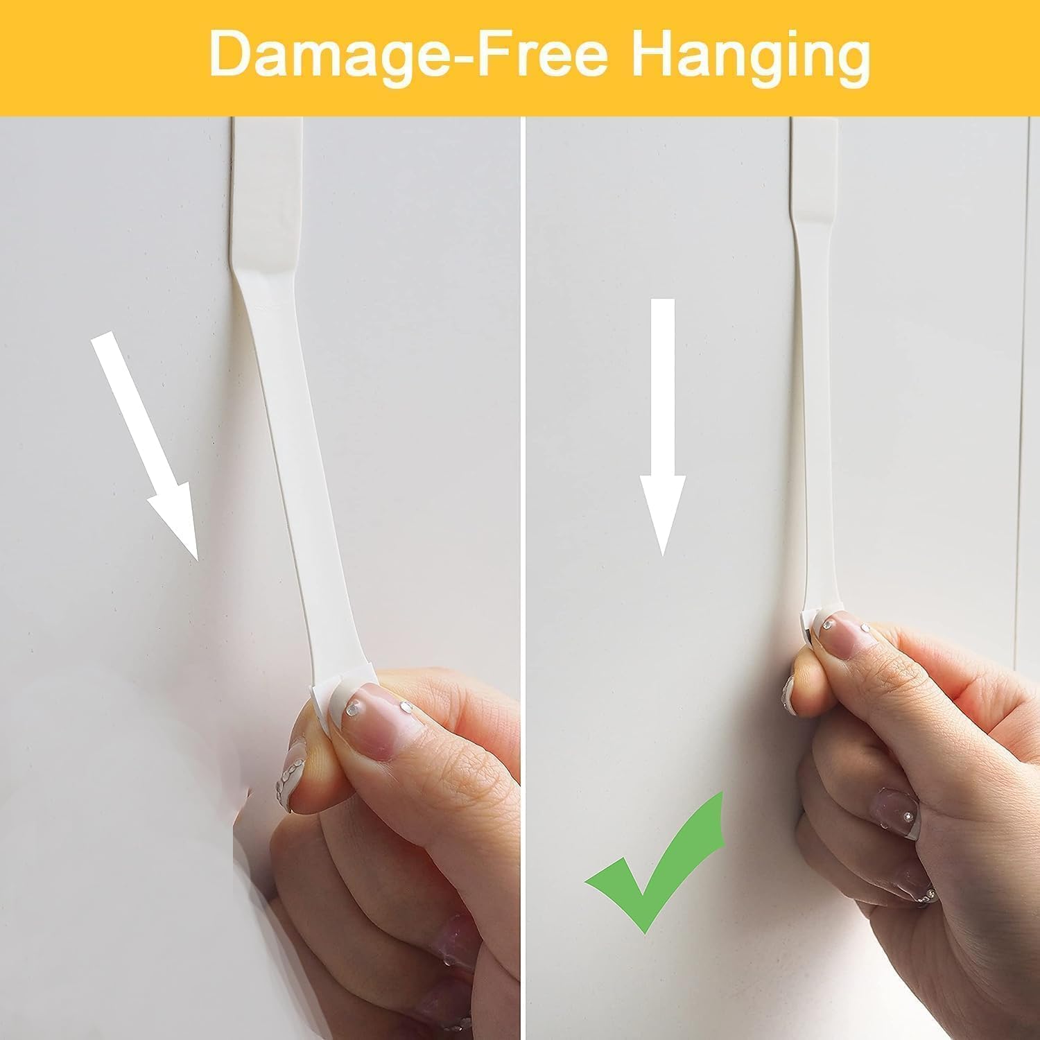 24PCS Small Damage Free Picture Hanging Strips, No Tools Wall Hanging Strips,Great for Living Spaces Picture Decor - Image 4