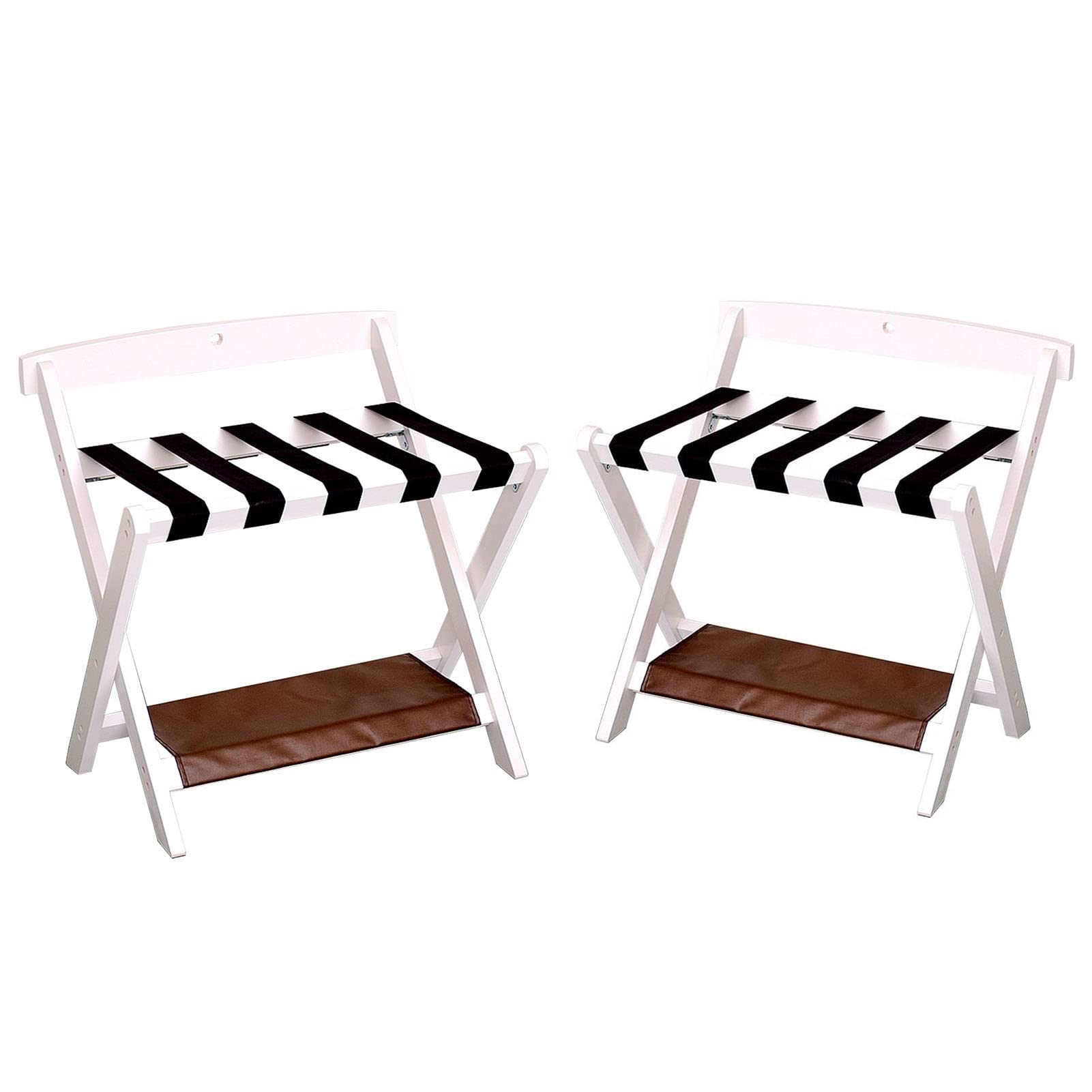 Porte-bagages pliable bois massif pour éviter les valises sur le lit