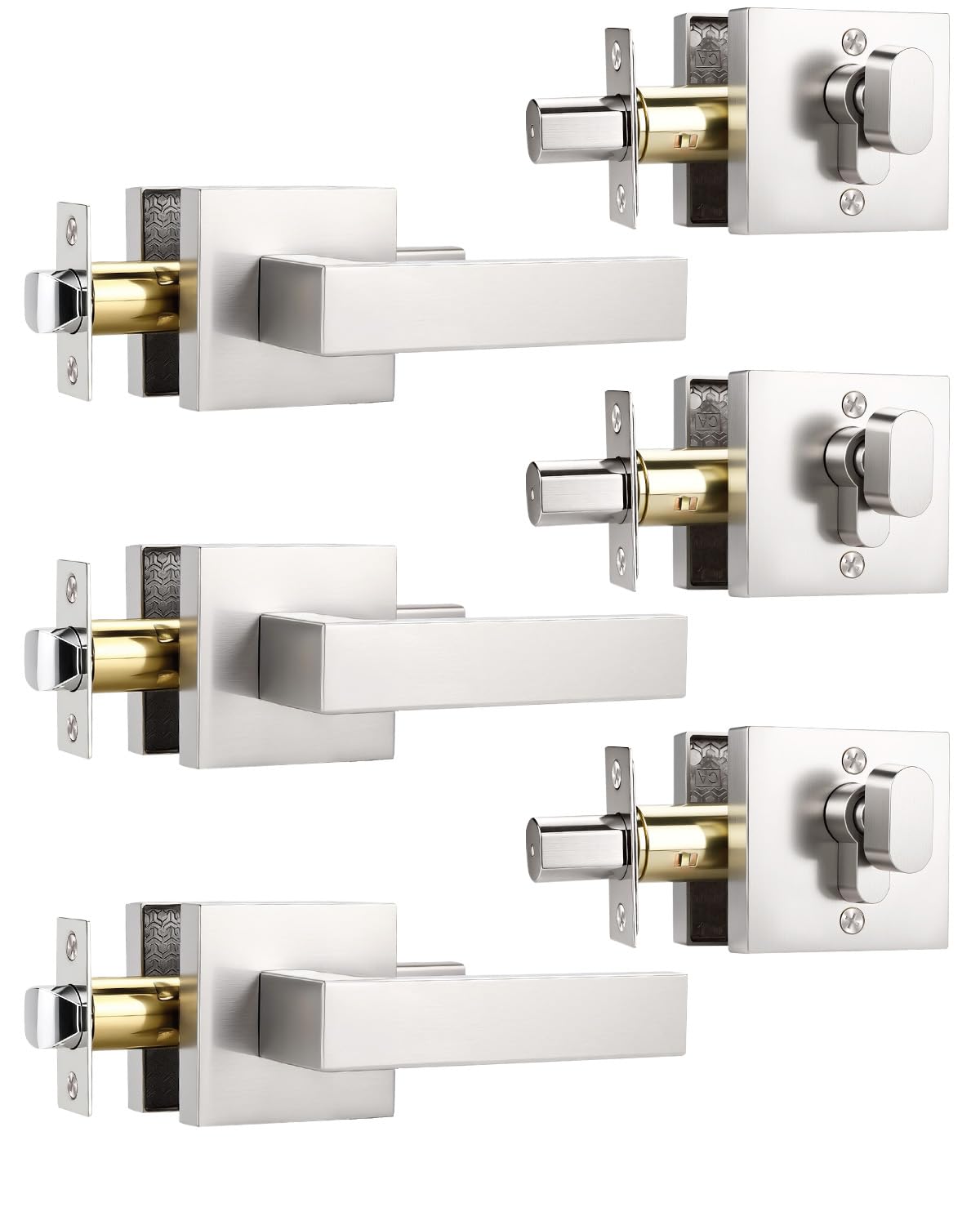 KNOBWELL Matte Black Door Knob & Deadbolt Set -25